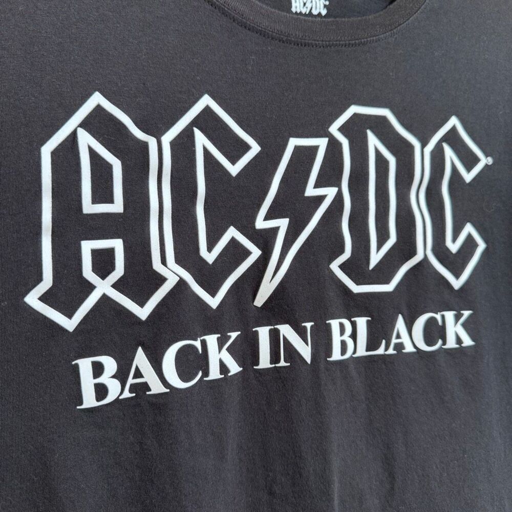 ACDC Back In Black Casual Cotton Band Graphic Tee Shirt Unisex 2XL - Picture 4 of 4